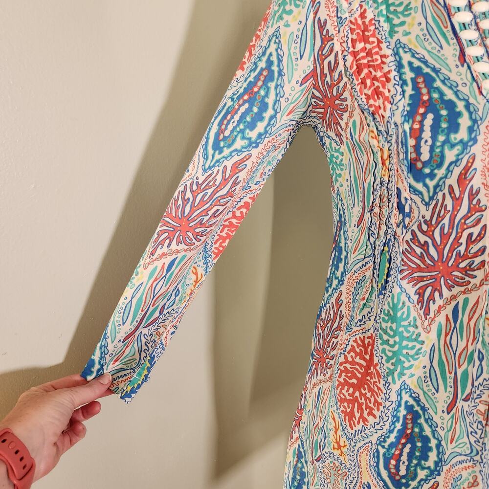 LILLY PULITZER Sarasota Beaded Top, Let Minnow Blue, Size XS - Picture 7 of 13